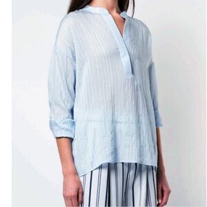 BOGO! Vince Drapey Relaxed Blouse Powder Blue Stripe Size Large